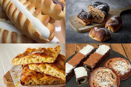 　「あべのハルカス近鉄本店」で１１月２９日～１２月８日まで開催される『パンの祭典 ブーランジュリー博覧会』（写真左から時計回りに、千葉「ツオップ」、兵庫「ブーランジュリー・フリアンド」、大阪「ブーランジュリー・パリゴ」、東京「プリンチ」）