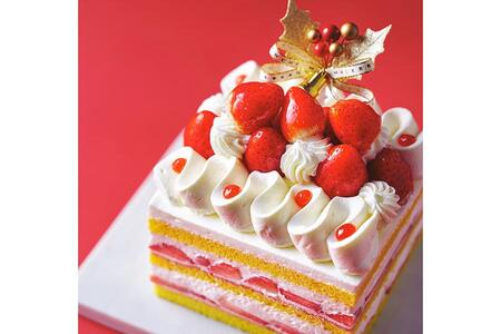 　「マールブランシュ」の苺のショートケーキ・クリスマス（５９４０円）。サイズ１２ｃｍ×１２ｃｍ、販売期間は２０２５年１２月２０日～２５日まで