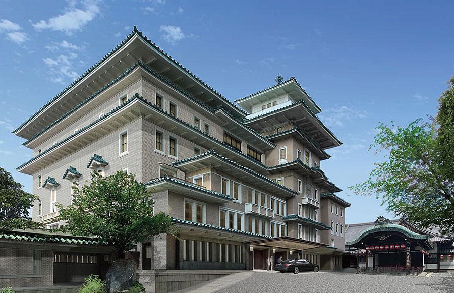 　「帝国ホテル」本棟南西面保存部分の完成予想図