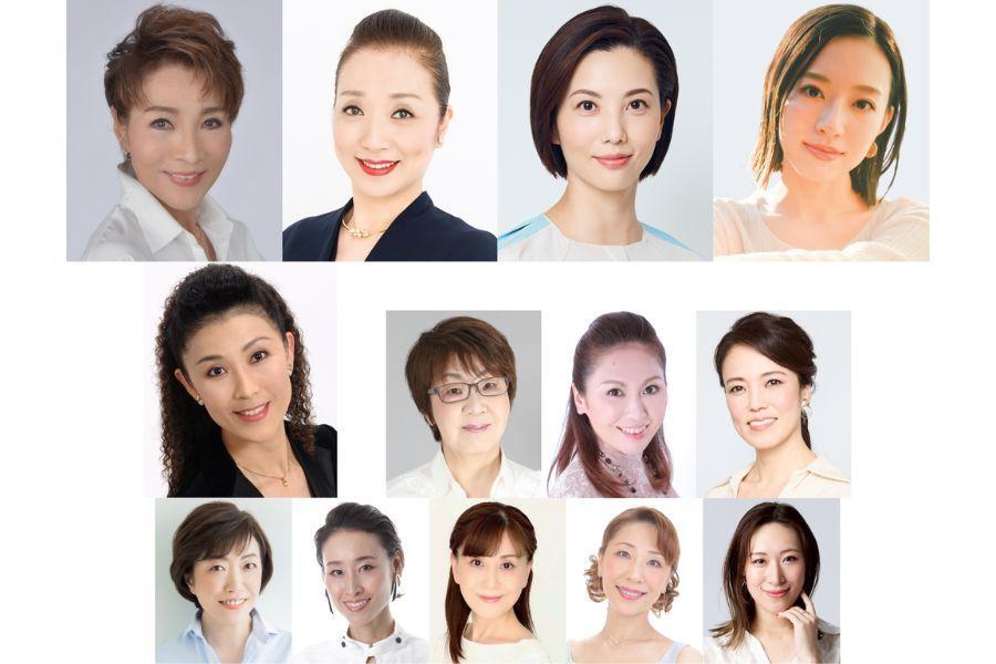 　朗読歌劇『心中・恋の大和路』に出演する１３名