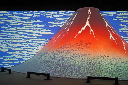 大阪・梅田の商業施設「グランフロント大阪」（大阪市北区）で3月14日まで開催中の『動き出す浮世絵展 OSAKA』（1月16日撮影／Lmaga.jp）