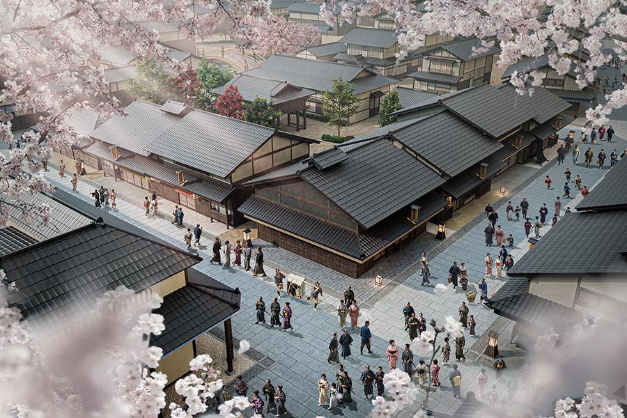 　「太秦映画村」のフルリニューアル後の町並みのイメージ