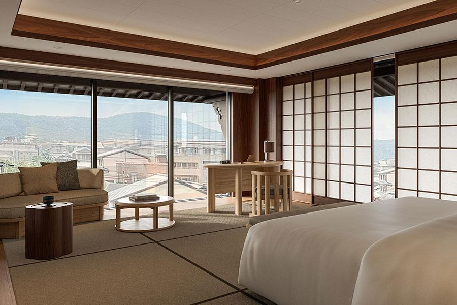 　ホテル「カペラ京都」（京都市東山区）の客室