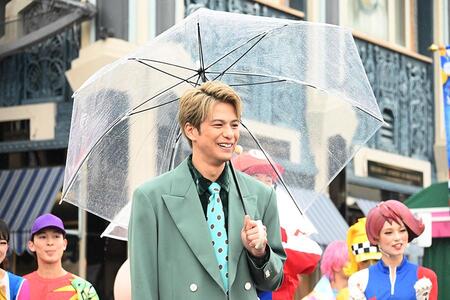 USJの開業25周年を記念した期間限定イベントに登場した森崎ウィン（3月3日・Lmaga.jp撮影）