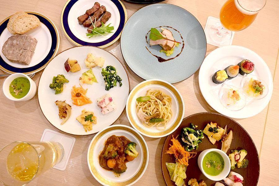 　「ホテル阪神大阪」のマルシェダイニング「ネン」で実施されている、春野菜を楽しむビュッフェ