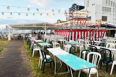 　「近鉄上本町ファミリービアガーデン」２０２５年開催時の様子（Ｌｍａｇａ.ｊｐ撮影）