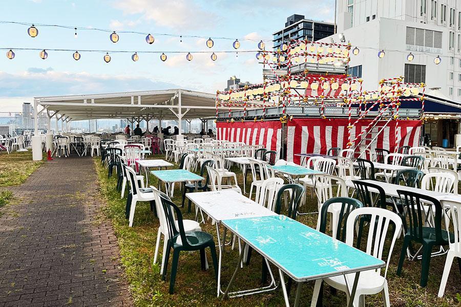 　「近鉄上本町ファミリービアガーデン」２０２５年開催時の様子（Ｌｍａｇａ.ｊｐ撮影）