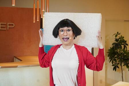 　すち子の愛用するスタンダードタイプの枕（５月１９日・Ｌｍａｇａ.ｊｐ撮影）