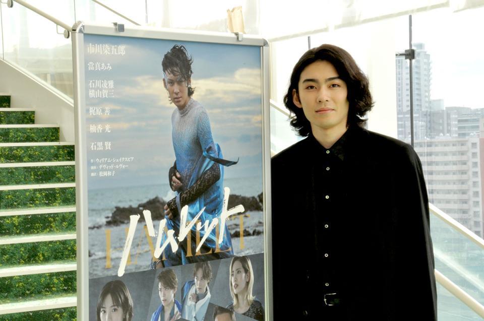 　主演舞台『ハムレット』の会見に登場した市川染五郎（６月３日／大阪市内）