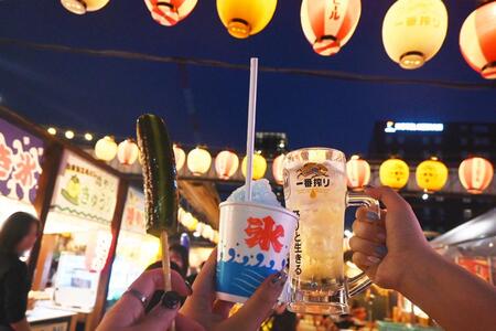 　屋台フードが食べ放題！『祭屋台とＢＢＱビアガーデン 屋上祭宴』
