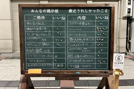 「野生のツイッター」と話題になった、大阪・此花区に設置されている「TAG伝言板」（写真提供：チドリズ）