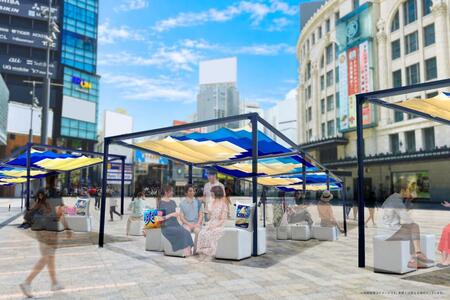 「なんば広場」（大阪市中央区）に8月3日～14日まで設置される「クールシェルター」イメージ