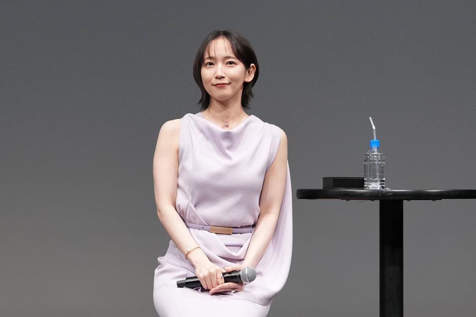 奈良市でおこなわれたトークイベントに登場した吉岡里帆（8月2日）(C)NHK