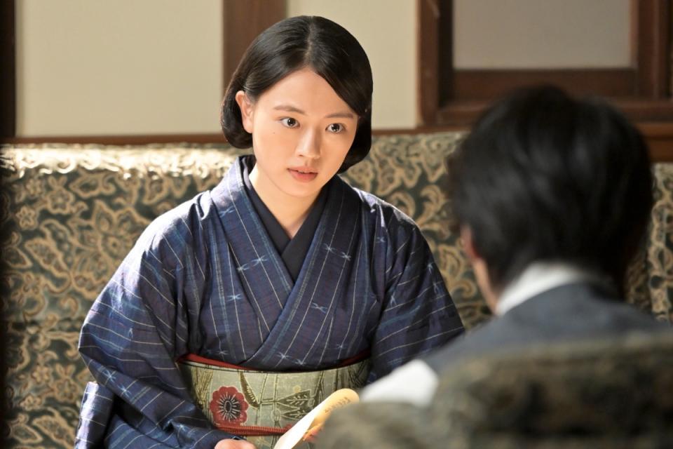 　『風、薫る』第１２１回より。直美（上坂樹里）©ＮＨＫ