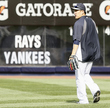 レイズ戦の登板を翌日に控えるヤンキース・田中将＝ヤンキースタジアム（撮影・大橋小太郎）