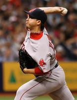 　レイズ戦の８回に登板し、１回を１安打無失点のレッドソックス・田沢＝セントピーターズバーグ（ゲッティ＝共同）