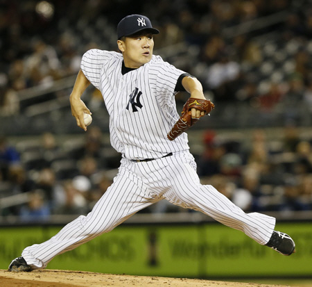 ５月の月間ＭＶＰに選出されたヤンキースの田中将大投手