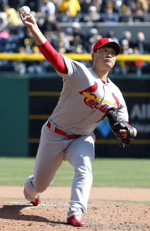 　パイレーツ戦の７回に登板し、１回を無失点のカージナルス・呉昇桓（ゲッティ＝共同）