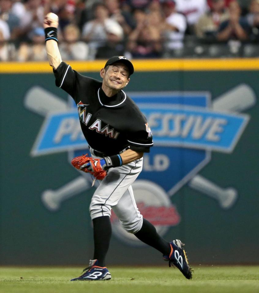 イチロー 2016年 マーリンズ 公式戦 実使用 直筆サイン 守備用手袋