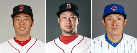 　（左から）上原浩治投手、田沢純一投手、川崎宗則内野手（いずれもゲッティ＝共同）