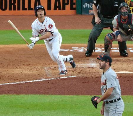 青木は３打数２安打 タイガース戦