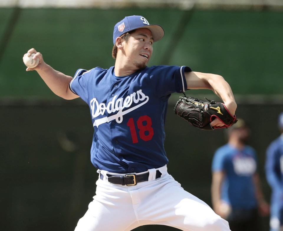 　マイナー選手が中心のインディアンスとの練習試合に先発したドジャース・前田