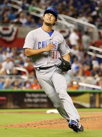 カブスのダルビッシュが５失点 マーリンズ田沢は１回無失点