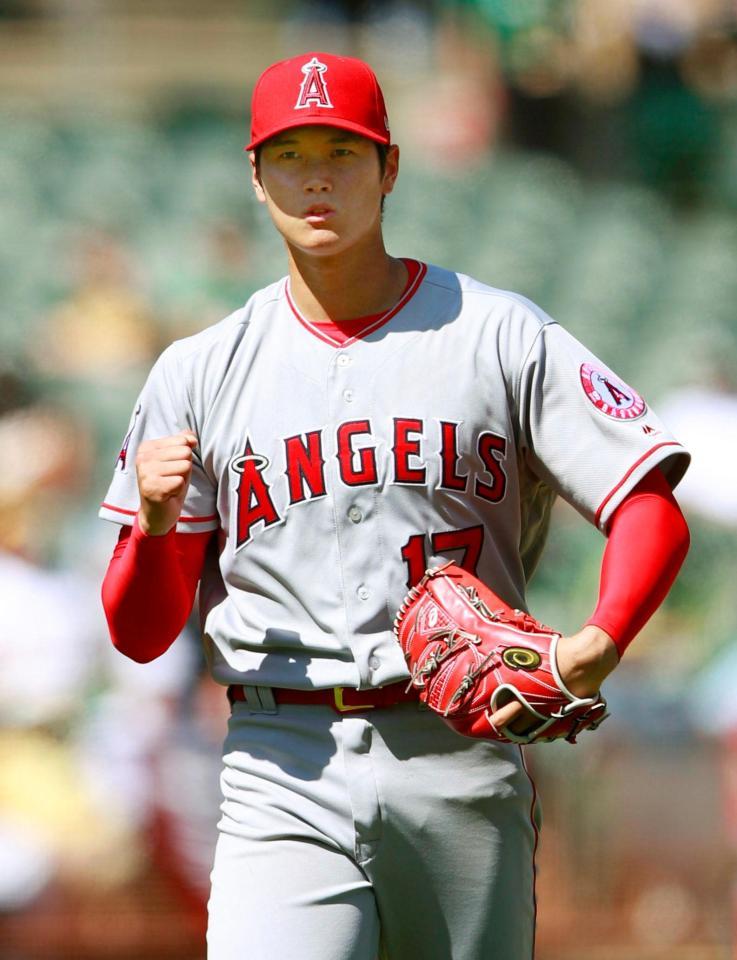 大谷翔平 笑顔のメジャー初登板初勝利 メジャーでも二刀流実現 大リーグ デイリースポーツ Online