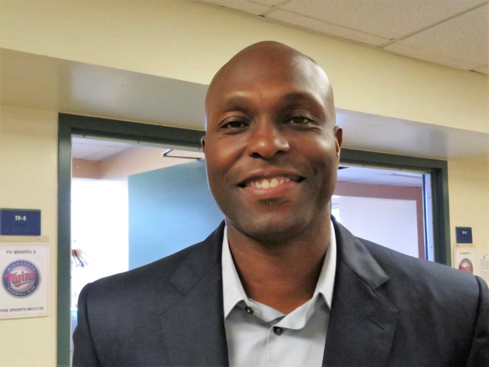 イチローにエールを送ったハンター氏（撮影・小林信行）