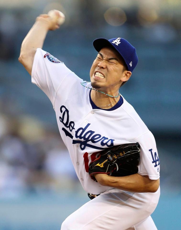 レンジャーズ戦に先発し、５回２失点だったドジャース・前田＝ロサンゼルス（共同）