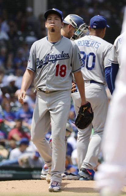 マエケン「ひどかった」四回途中ＫＯ　ドジャースは逆転勝ち