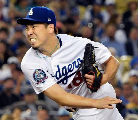 ドジャース前田が５勝目 ７回を無失点、９三振