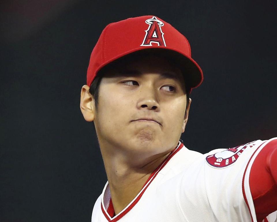 エンゼルス・大谷（ゲッティ＝共同通信社・提供）