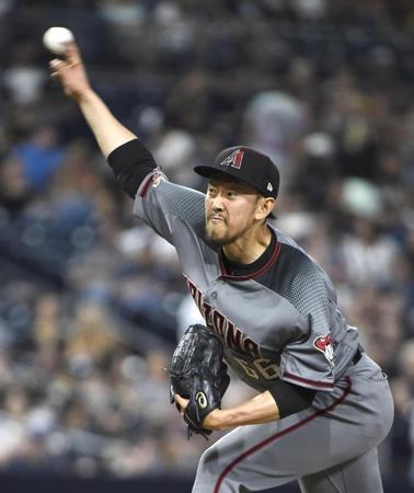 　８回に登板し、１回無失点のダイヤモンドバックス・平野（ゲッティ＝共同）