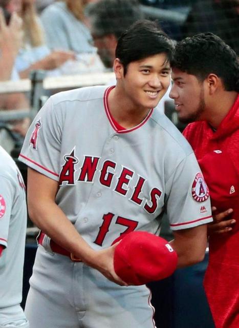 大谷、代打で四球　スクイズで快足ホームイン