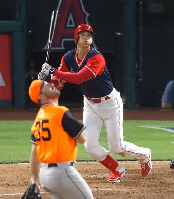 大谷１４号２ラン！通算２００勝右腕バーランダーから豪快弾　不名誉な記録も阻止