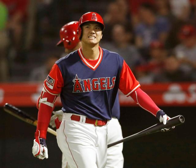 大谷、第３打席は３球三振　２ラン浴びた２００勝右腕バーランダー意地の１５５キロ