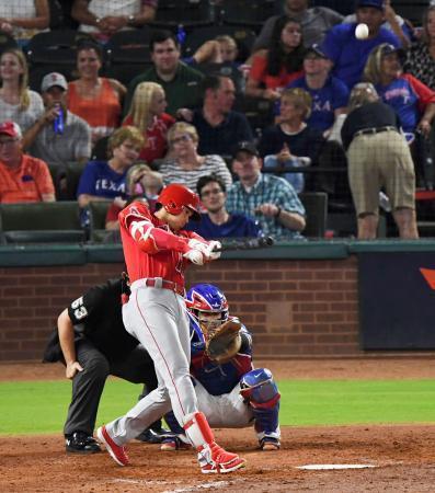 大谷が１７、１８号など４安打 ＭＬＢ日本勢１年目ＨＲ１位タイ