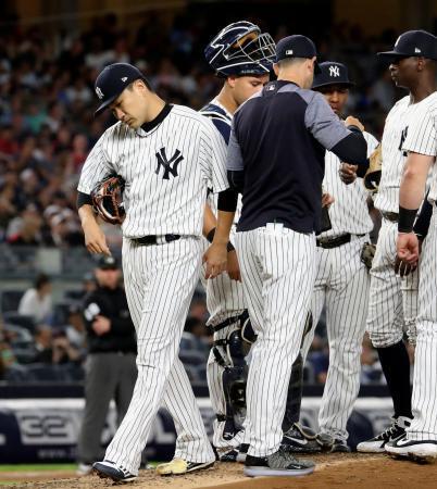 ヤンキース田中、五回途中５失点 レッドソックス戦