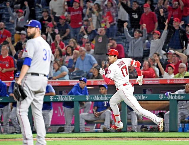 大谷、自己最多タイ２２号　日本ハム時代の同僚マーティン撃ちＶ弾