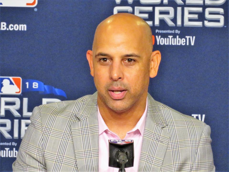 レッドソックス・コーラ監督（撮影・小林信行）