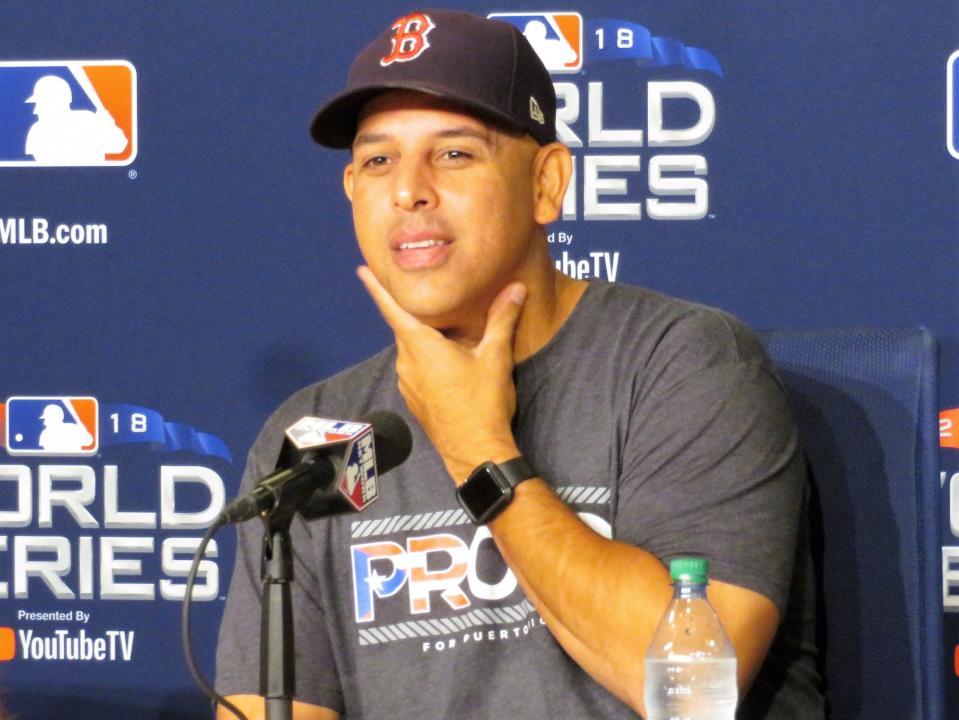 レッドソックス・コーラ監督（撮影・小林信行）