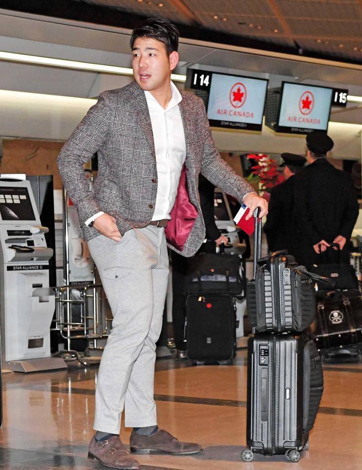 　ＭＬＢ移籍交渉へ向け、渡米した菊池