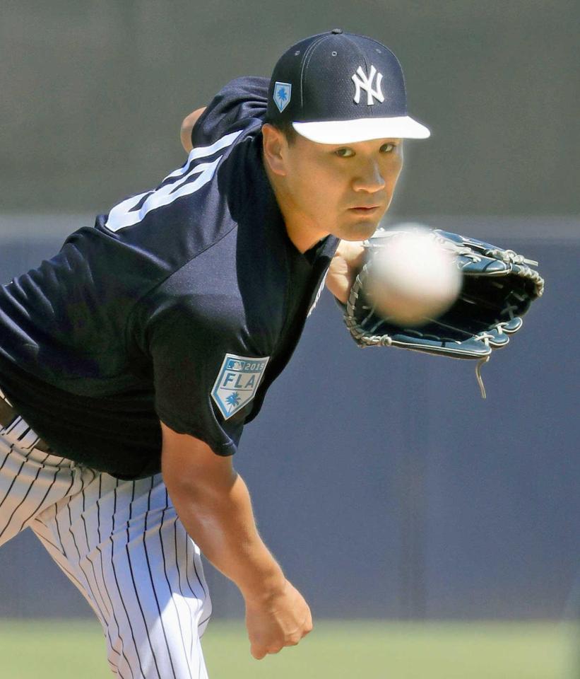 　タイガース戦に先発し、３回１安打無失点だった田中（共同）