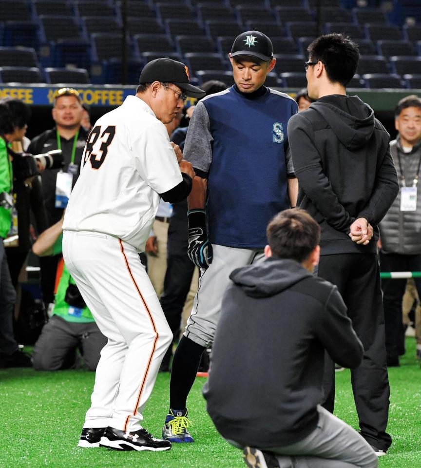 試合前からイチロー劇場 守備練習で観客どよめき 巨人ファンも大歓声 大リーグ デイリースポーツ Online