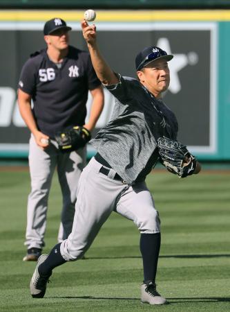 ヤンキース田中、あす先発へ調整 エンゼルス戦