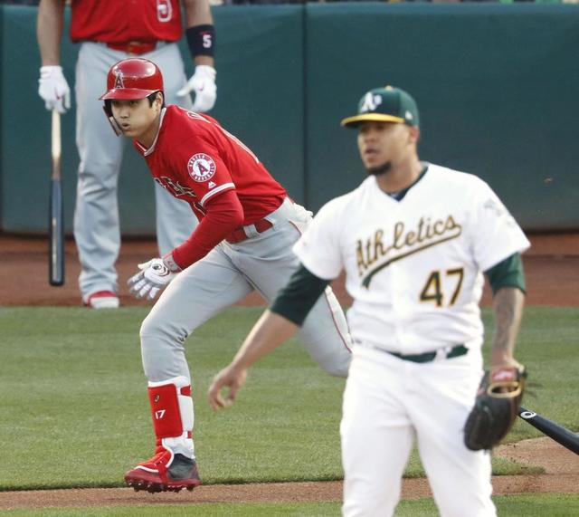 大谷　第１打席は二ゴロ　フリー打撃２７スイングで柵越え１０本