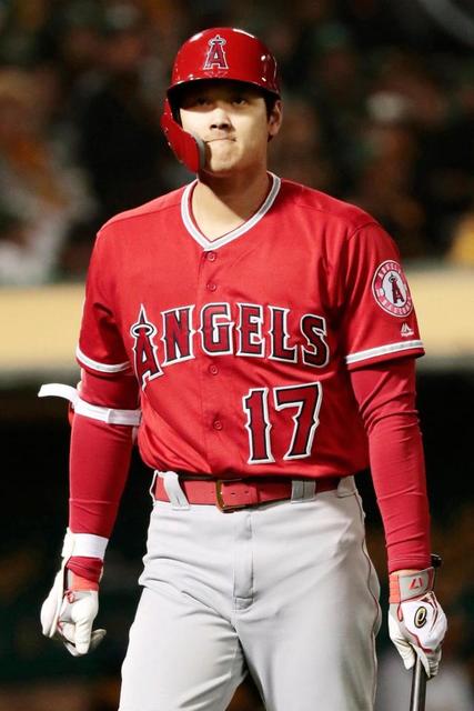 大谷、第４打席は１５８キロ直球に手が出ず三振　１８試合で２０三振