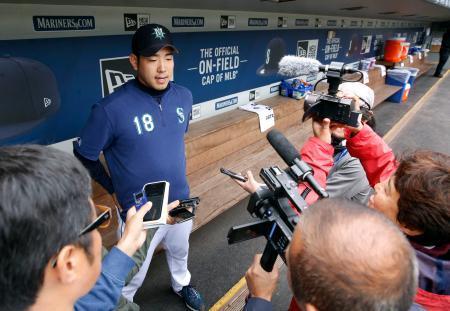 マリナーズ菊池、エンゼルス戦に 同郷の大谷と初対戦の可能性