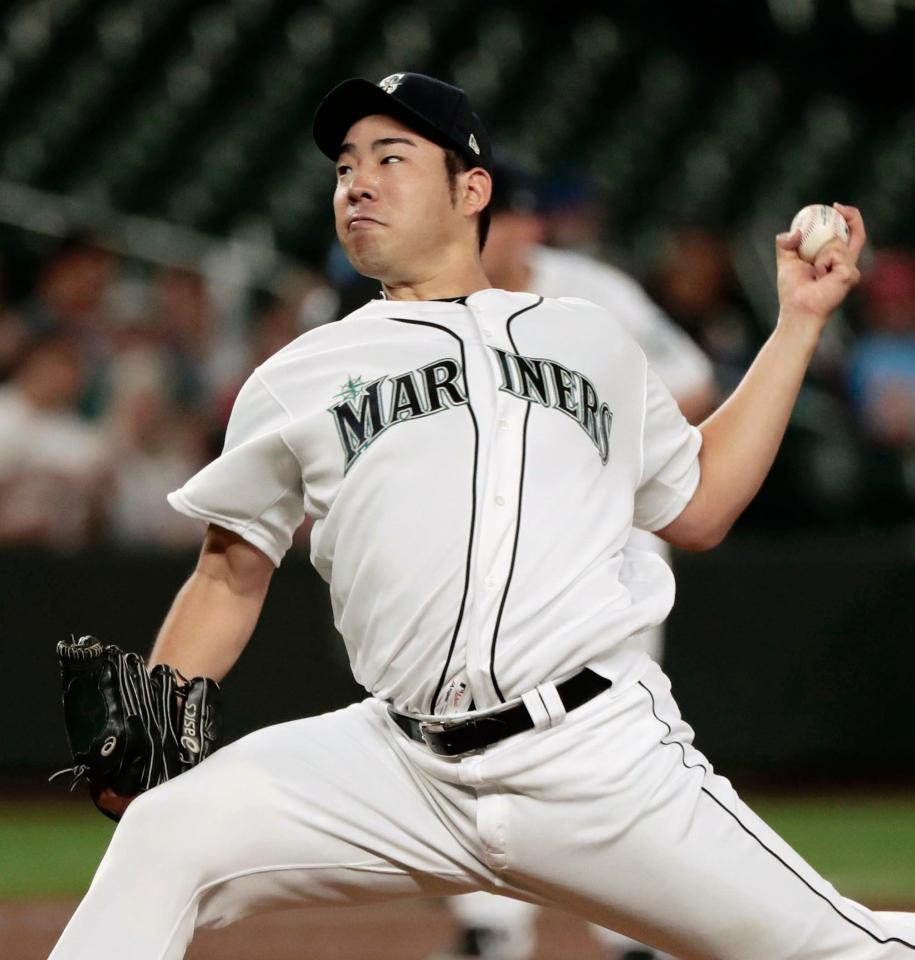 アストロズ戦に先発したマリナーズ・菊池＝シアトル（共同）